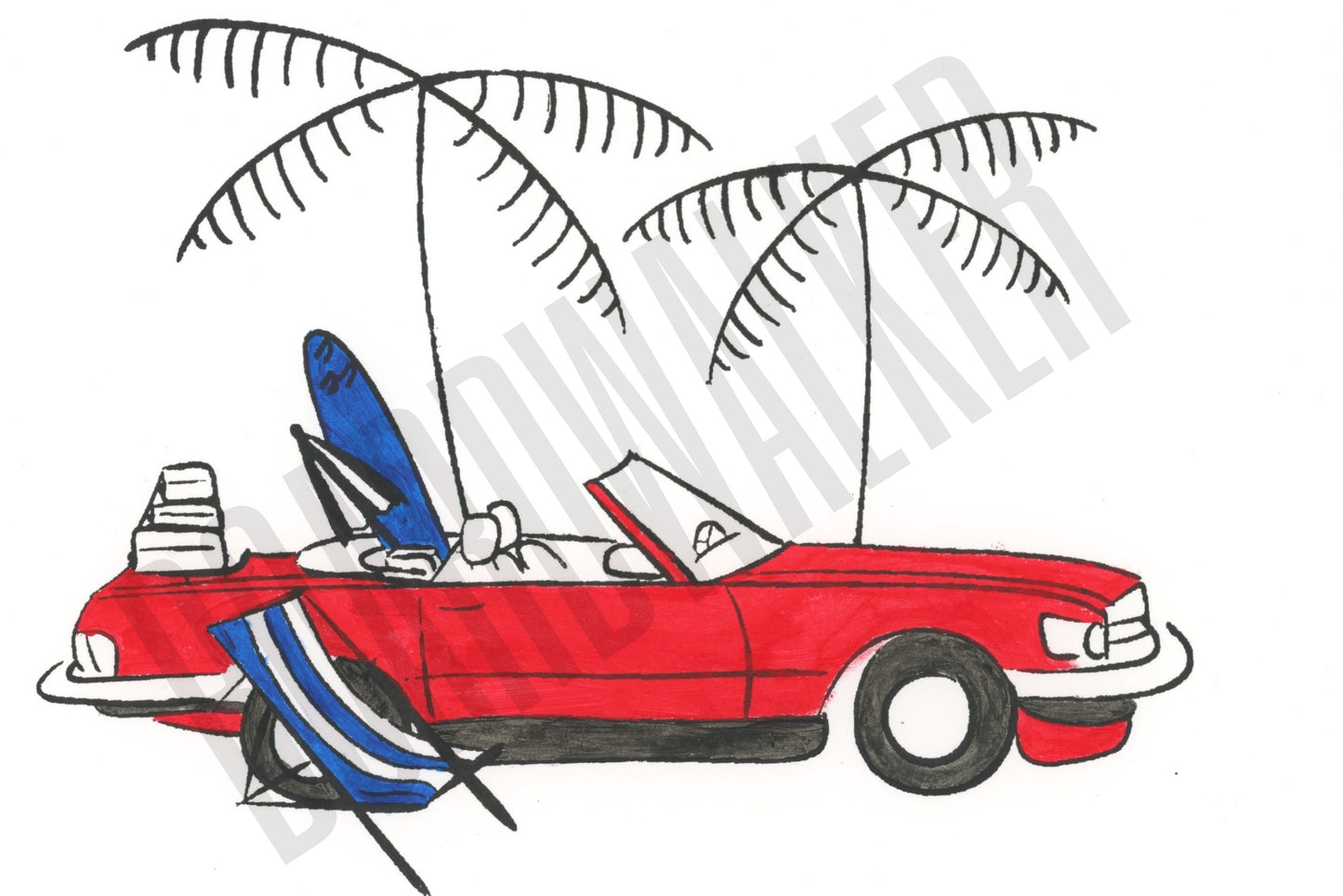 Beach Car Print/Original Work