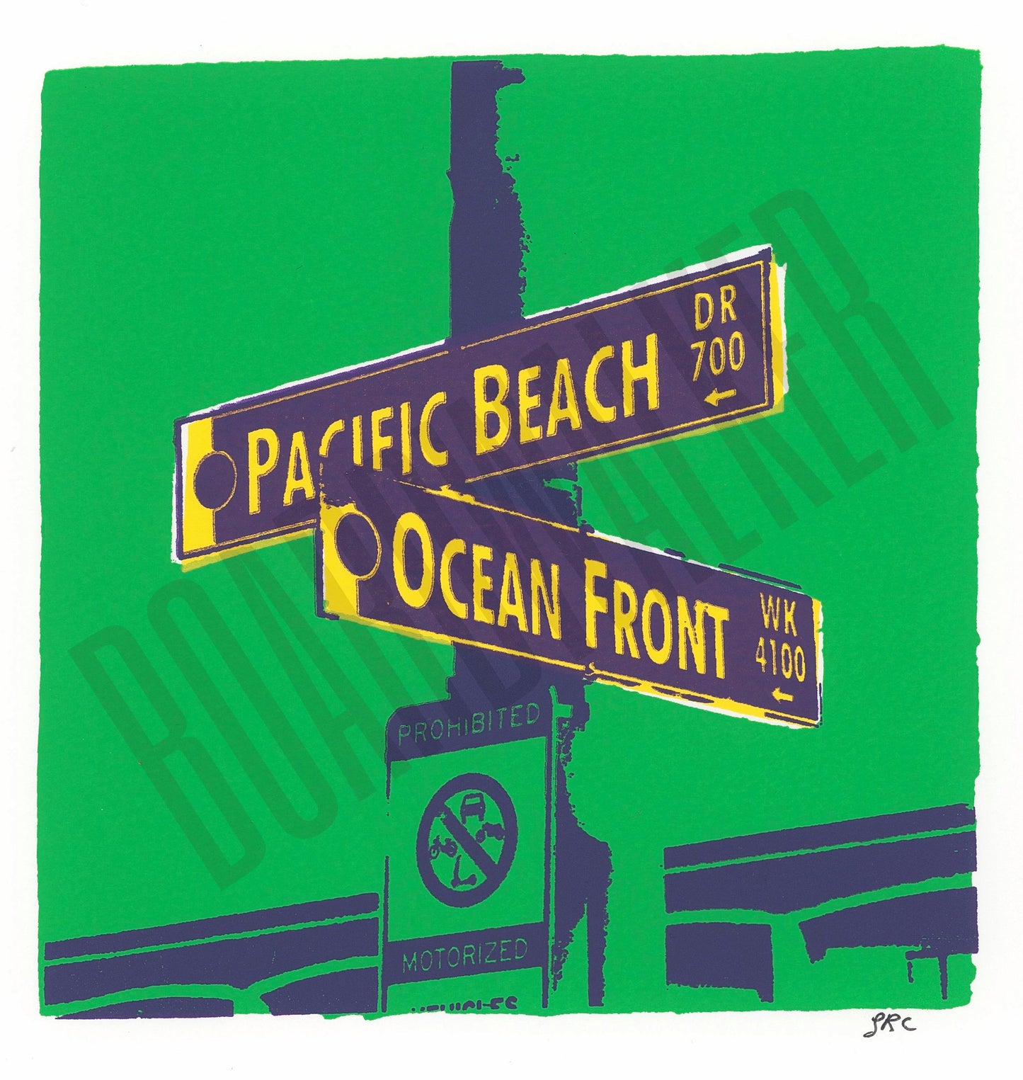 Pacific Beach and Ocean Front Print/Original Work