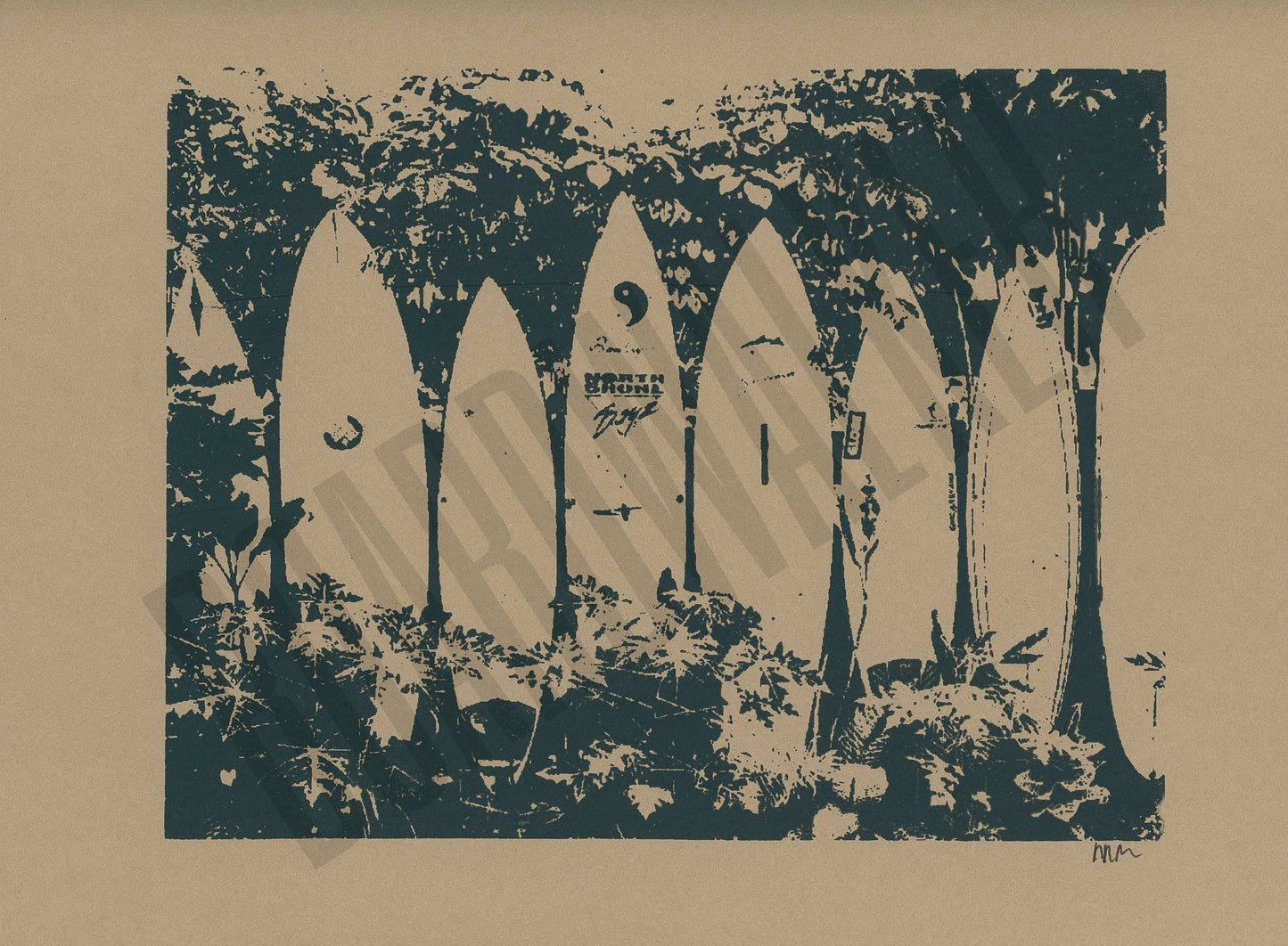 Surfboard Line Up Print/Original Work