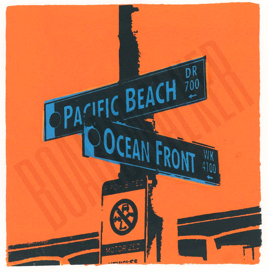 Pacific Beach and Ocean Front Print/Original Work